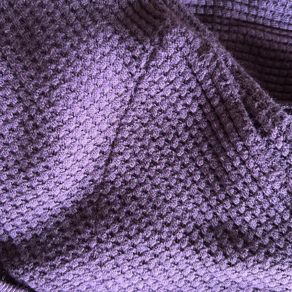 Anthro mod-o-doc Cotton Waffle-Knit Open-Front Hoodie Cardigan w Pockets Medium - Picture 10 of 11